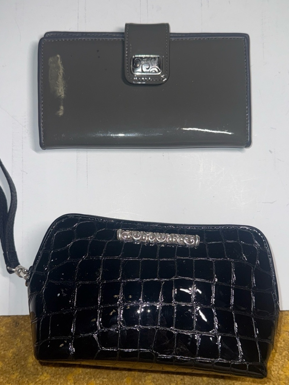 2 Brighton Wallet/Wristlet Clutch-Bi-Fold Patent leather